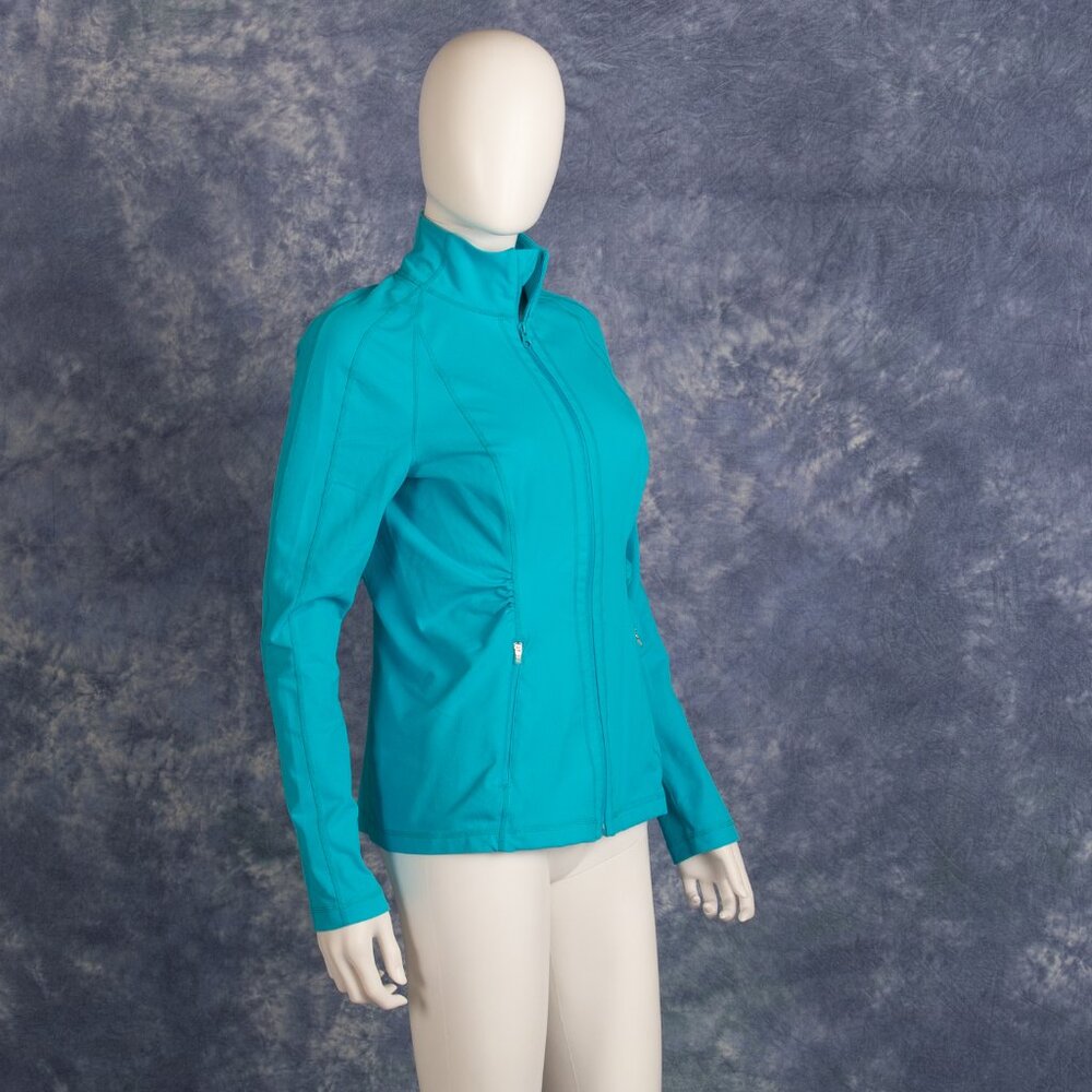 Zella Light Blue Full Zip Jacket Sz M - Picture 2 of 4